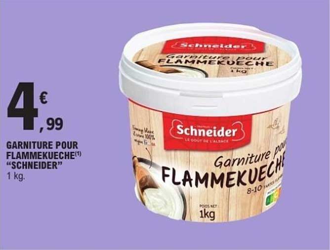 GARNITURE POUR FLAMMEKUECHE "SCHNEIDER"