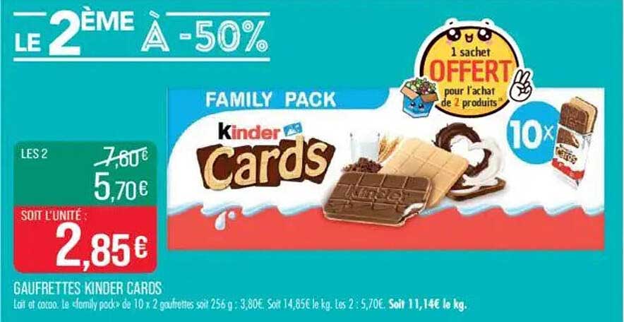 Gaufrettes Kinder Cards