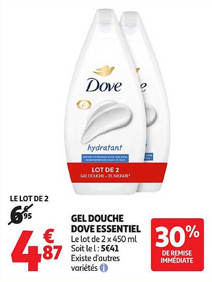 GEL DOUCHE DOVE ESSENTIEL