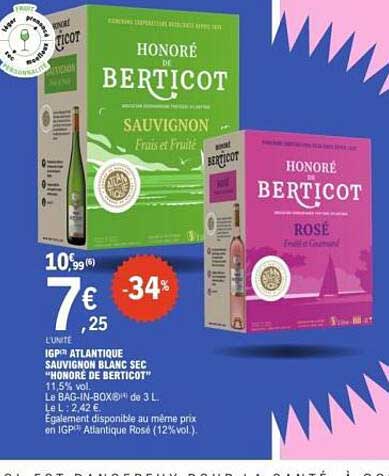 HONORÉ DE BERTICOT SAUVIGNON et ROSÉ