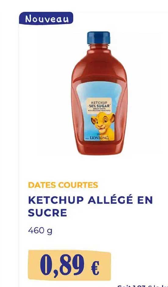 KETCHUP ALLÉGÉ EN SUCRE