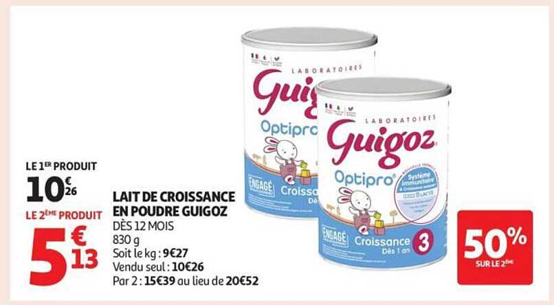 LAIT DE CROISSANCE EN POUDRE GUIGOZ