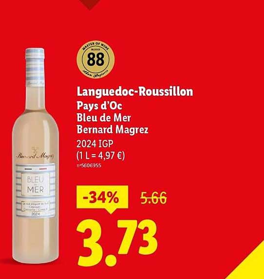 Languedoc-Roussillon Pays d'Oc Bleu de Mer Bernard Magrez
