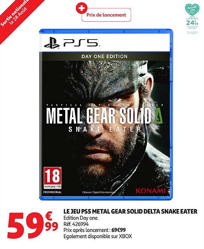 LE JEU PS5 METAL GEAR SOLID DELTA SNAKE EATER