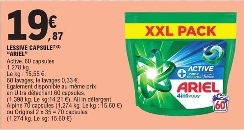 LESSIVE CAPSULES "ARIEL"
