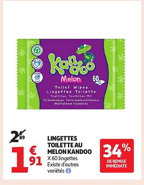 LINGETTES TOILETTE AU MELON KANDOO