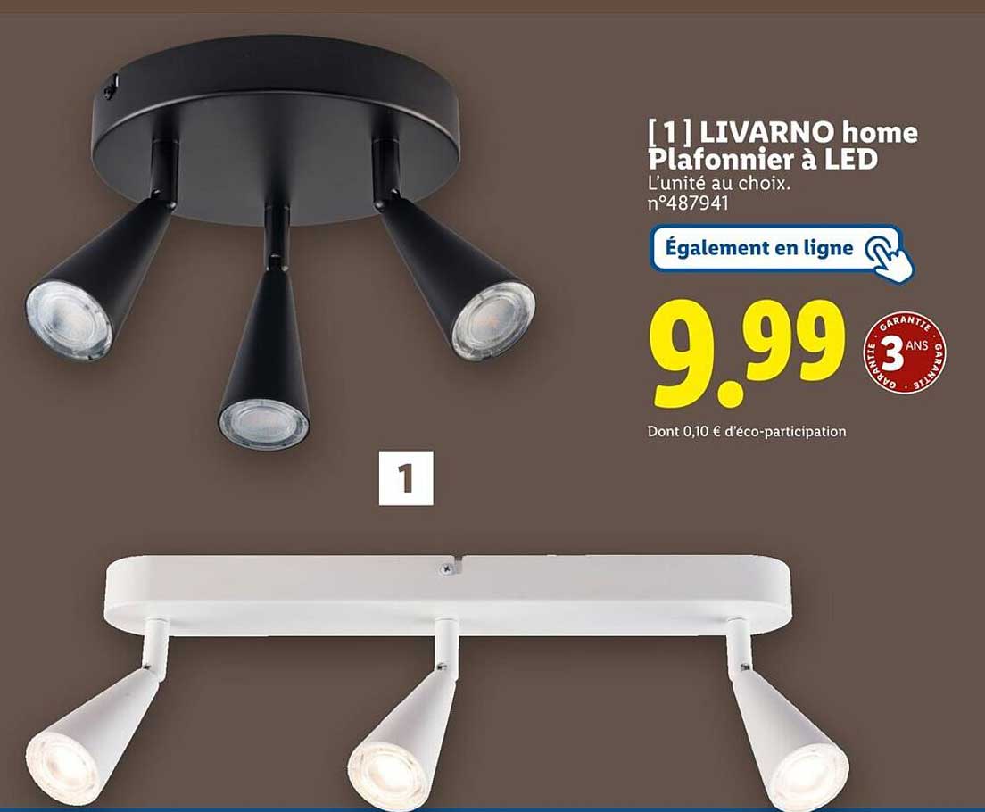 LIVARNO home Plafonnier à LED