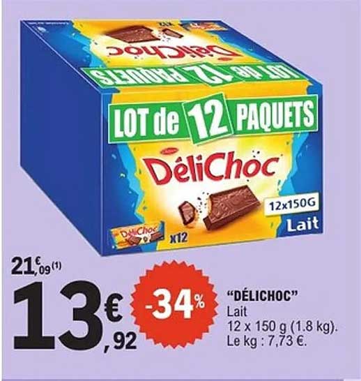 LOT de 12 PAQUETS "DÉLICHOÇ"