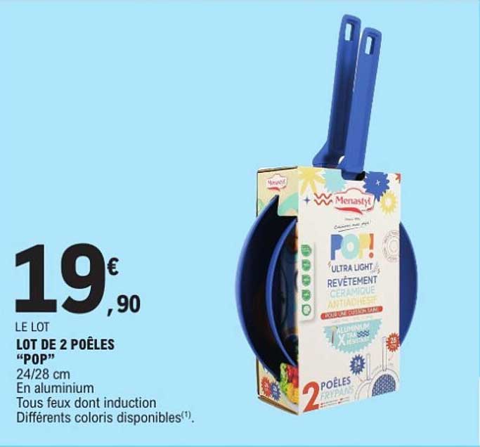 LOT DE 2 POÊLES "POP"