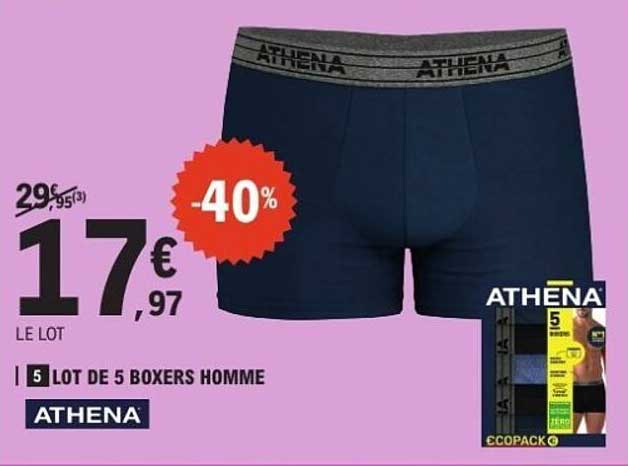 LOT DE 5 BOXERS HOMME