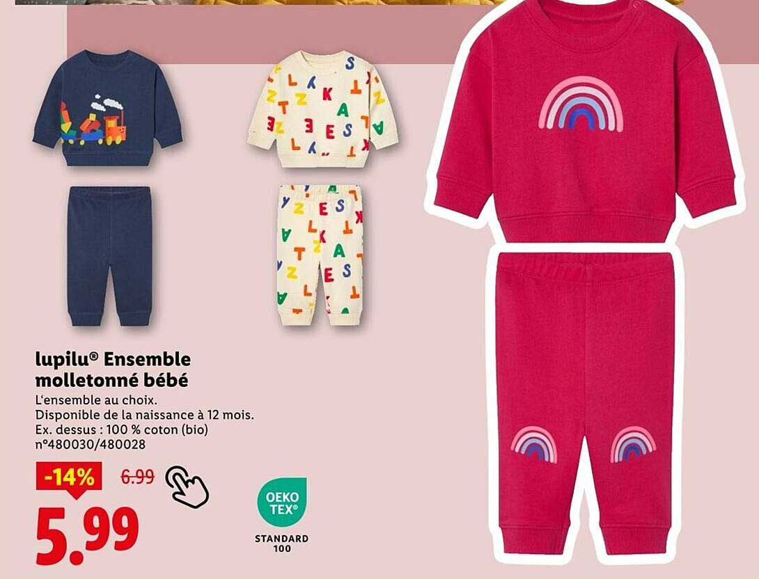 lupilu® Ensemble molletonné bébé