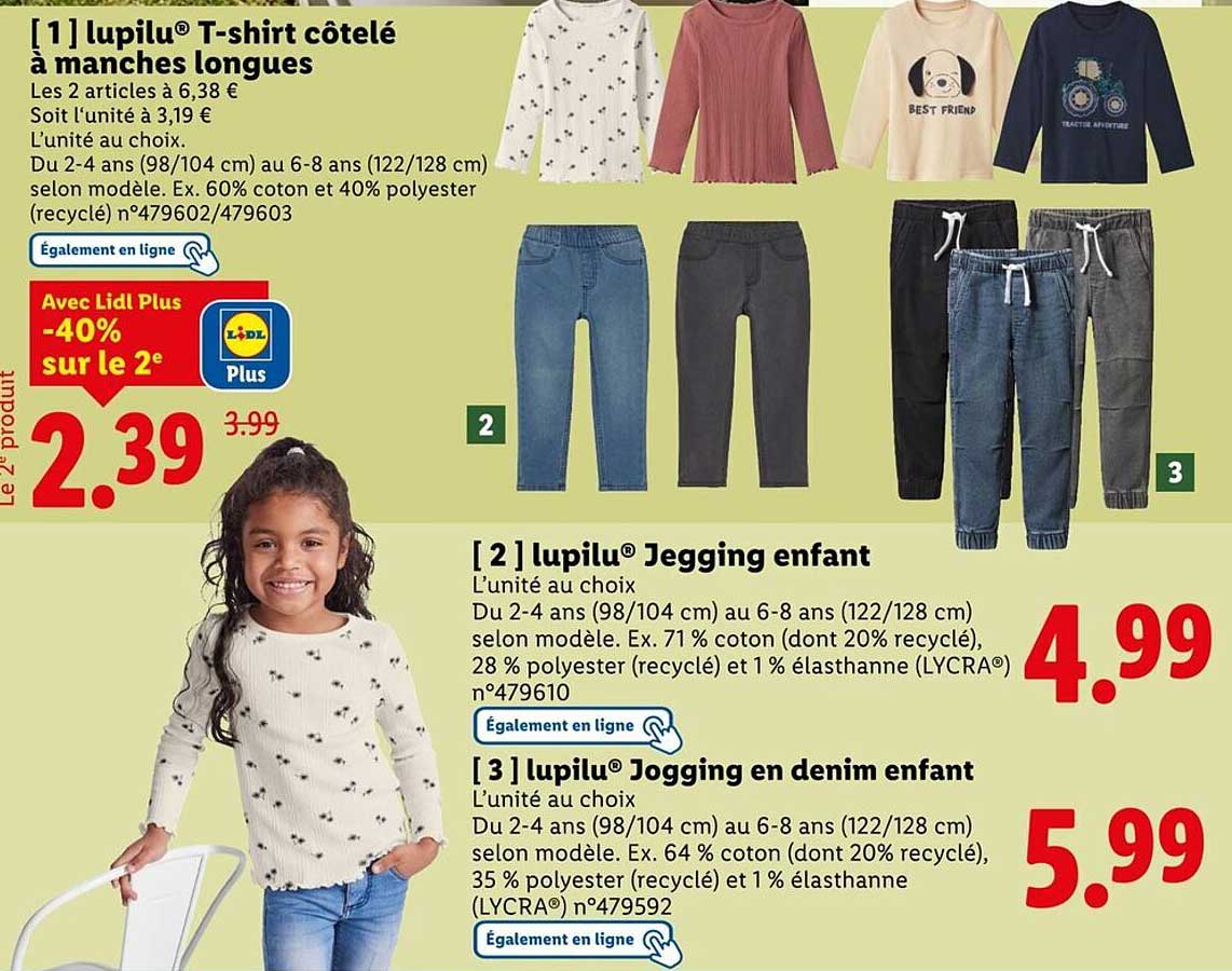 lupilu® T-shirt côtelé à manches longues