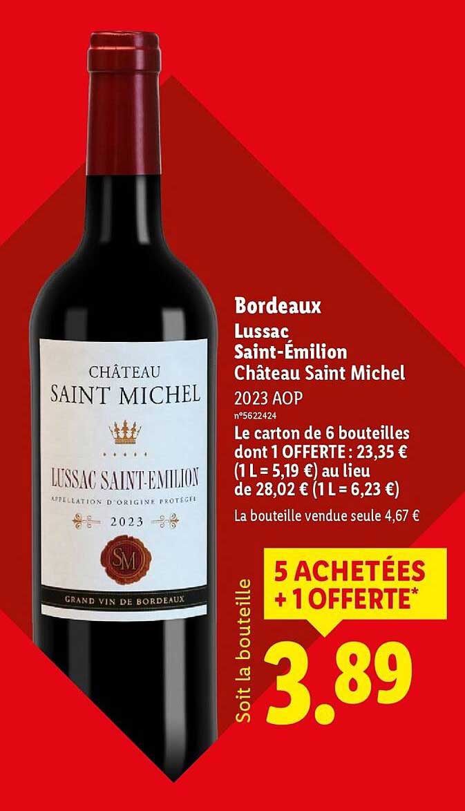 Lussac Saint-Émilion - Château Saint Michel 2023 AOP