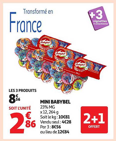 Mini Babybel 2+1 offert