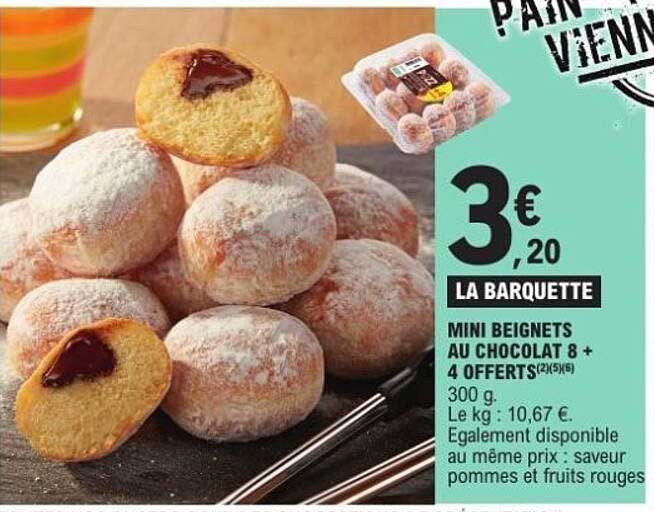 MINI BEIGNETS AU CHOCOLAT 8 + 4 OFFERTS