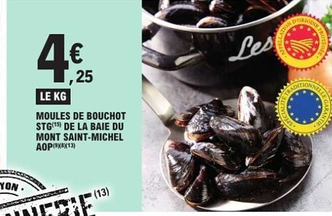 MOULES DE BOUCHOT STG DE LA BAIE DU MONT SAINT-MICHEL AOP