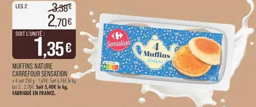MUFFINS NATURE CARREFOUR SENSATION