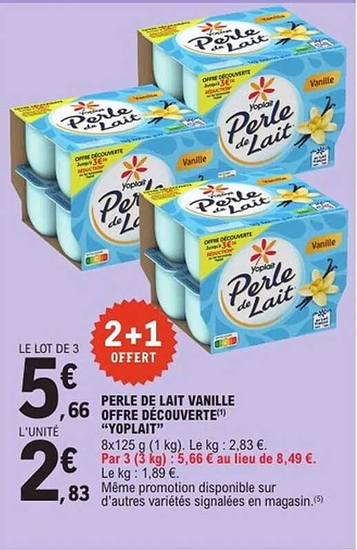 PERLE DE LAIT VANILLE OFFRE DÉCOUVERTE