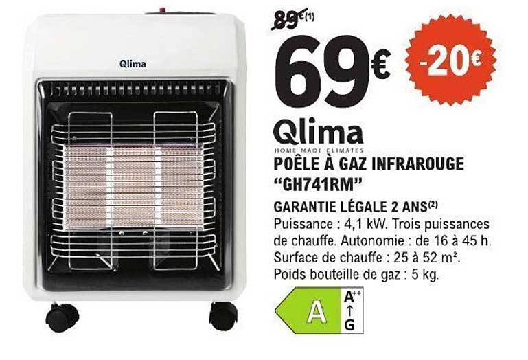 POÊLE À GAZ INFRAROUGE "GH741RM"