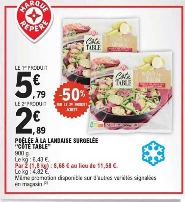 POÊLÉE À LA LANDAISE SURGELÉE "CÔTÉ TABLE"