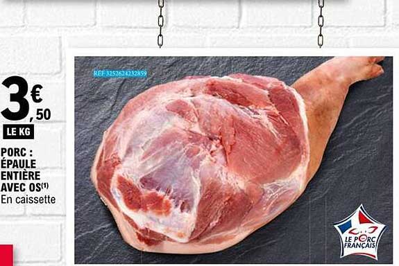 PORC : ÉPAULE ENTIÈRE AVEC OS