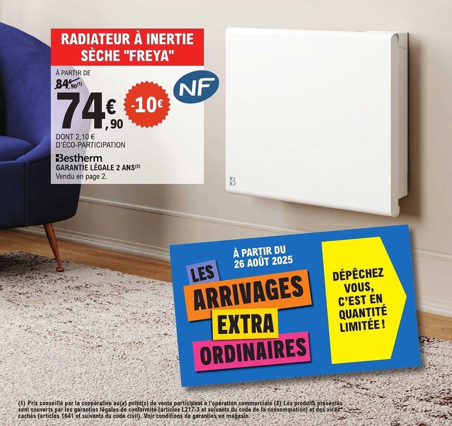 RADIATEUR À INERTIE SÈCHE "FREYA"