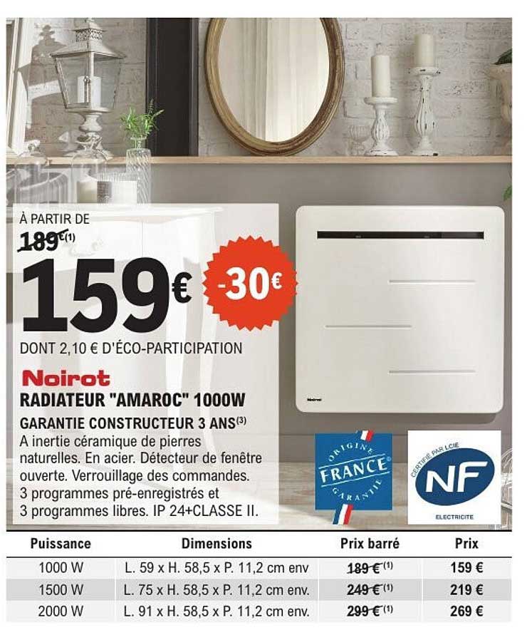 Radiateur "Amaroc" 1000W