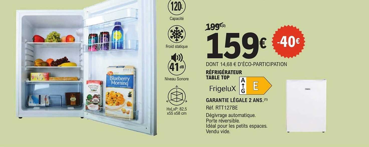 RÉFRIGÉRATEUR TABLE TOP FrigeluX