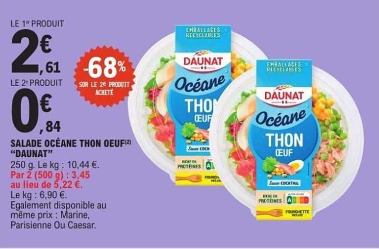SALADE OCÉANE THON ŒUF® "DAUNAT"