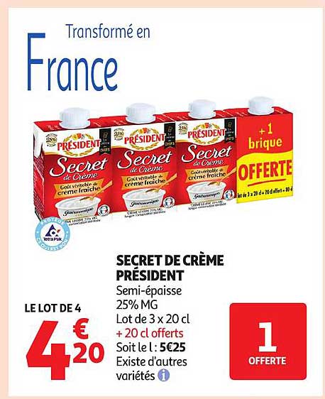 SECRÉT DE CRÈME PRÉSIDENT