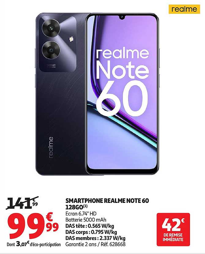 SMARTPHONE REALME NOTE 60 128GO