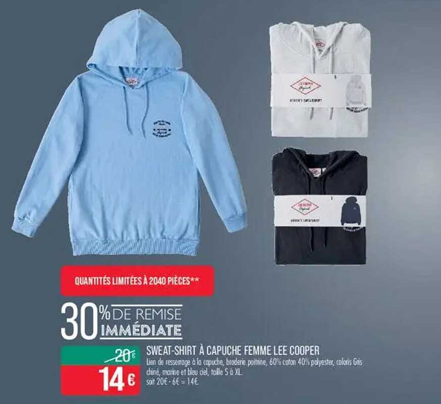 SWEAT-SHIRT À CAPUCHE FEMME LEE COOPER