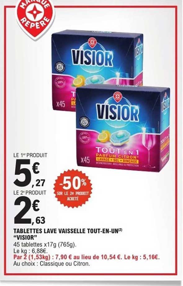 TABLETTES LAVE VAISSELLE TOUT-EN-UN "VISIOR"
