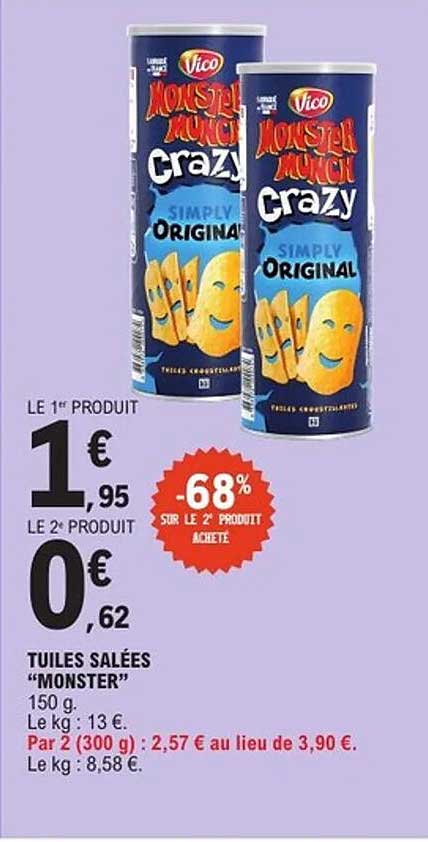 Tuiles Salées "Monster"