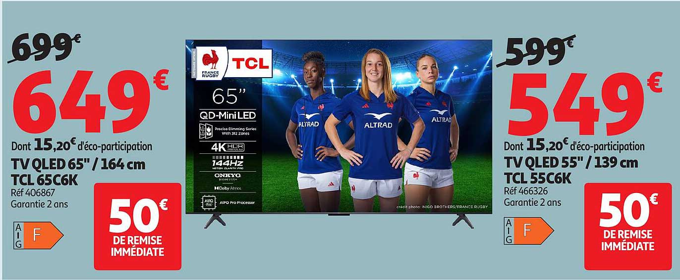 TV QLED 65" / 164 cm TCL 65C6K