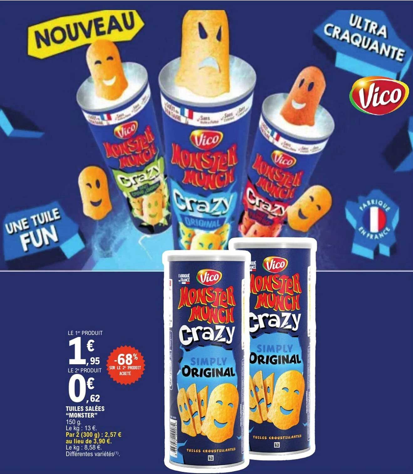 Vico Monster Munch Crazy - Tuiles salées "MONSTER"