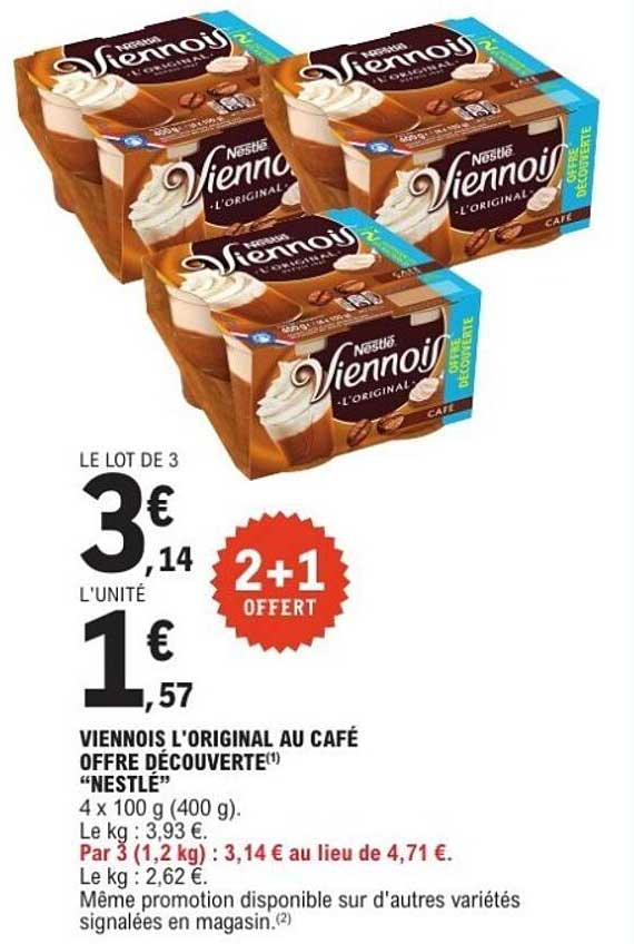 VIENNOIS L'ORIGINAL AU CAFÉ - OFFRE DÉCOUVERTE