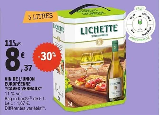 Vin de l’union européenne “Caves Vernaux”
