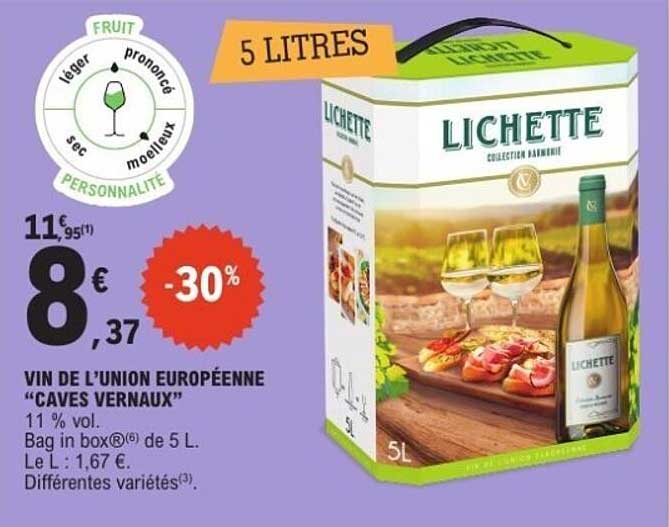 VIN DE L’UNION EUROPÉENNE “CAVES VERNAUX”