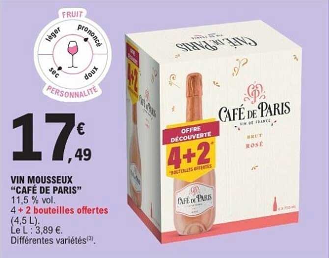 VIN MOUSSEUX "CAFÉ DE PARIS"