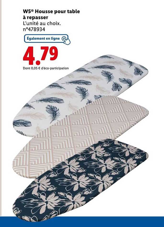 W5® Housse pour table à repasser