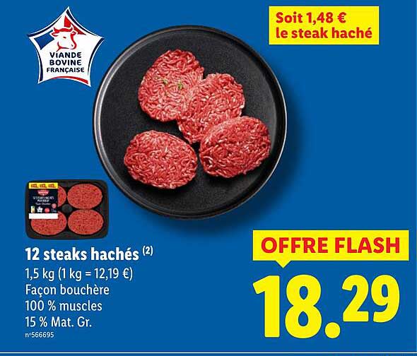 12 steaks hachés