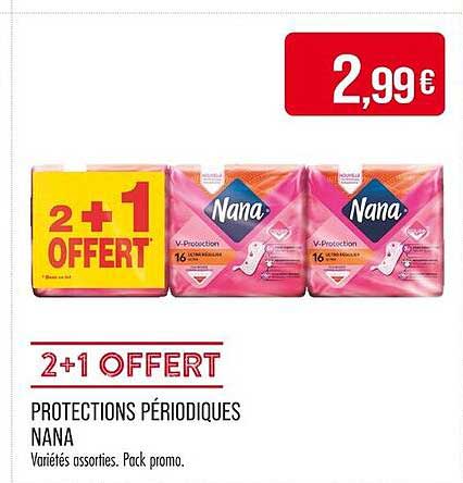 2 + 1 OFFERT PROTECTIONS PÉRIODIQUES NANA