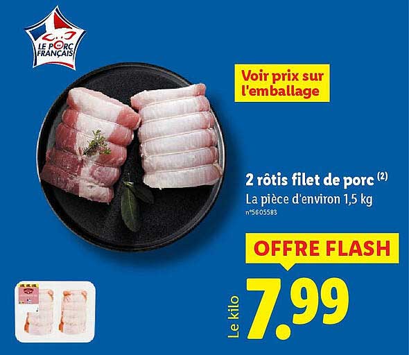 2 rôtis filet de porc
