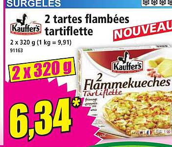 2 tartes flambées tartiflette