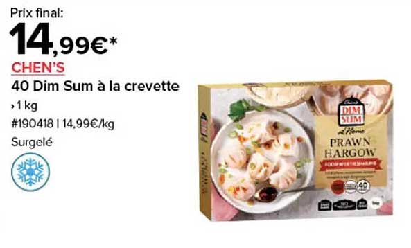 40 Dim Sum à la crevette