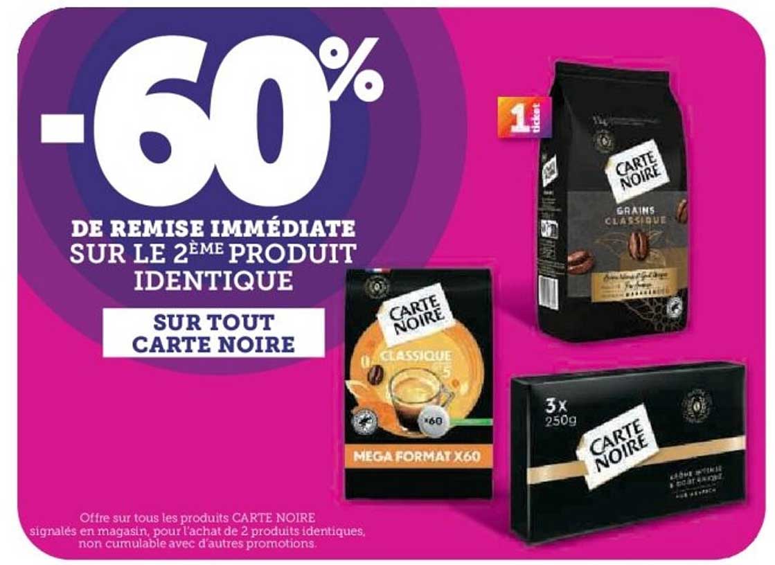 -60% DE REMISE IMMÉDIATE SUR LE 2ÈME PRODUIT IDENTIQUE