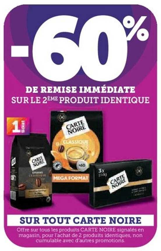 -60% DE REMISE IMMEDIATE SUR LE 2ÈME PRODUIT IDENTIQUE