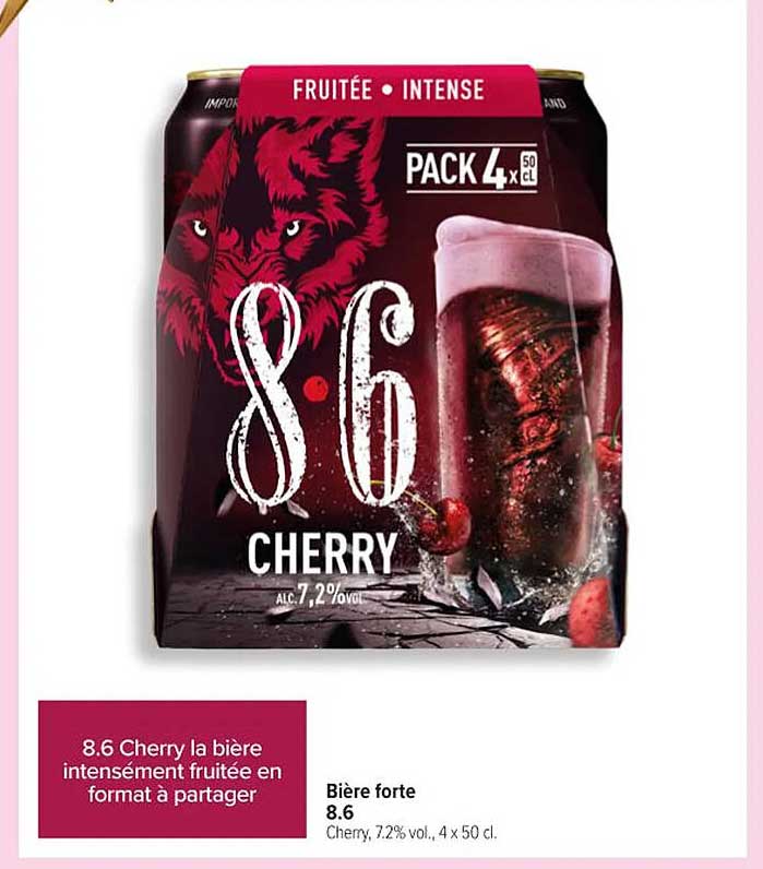 8.6 Cherry la bière intensément fruitée en format à partager
