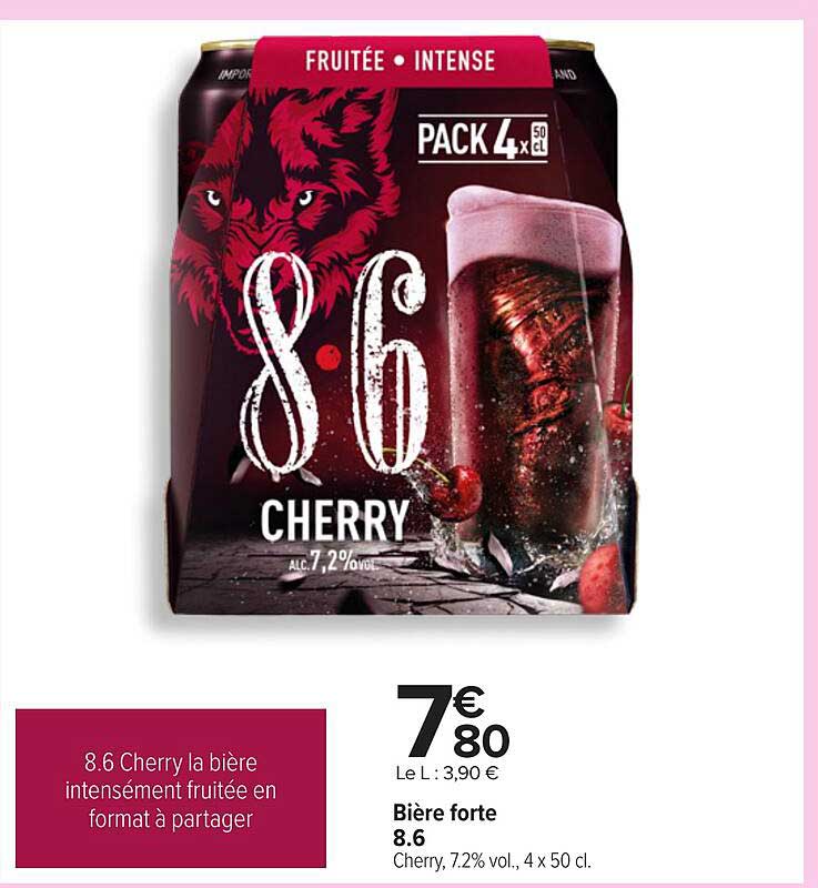 8.6 Cherry la bière intensément fruitée en format à partager